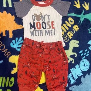 Cute Moose Themed Baby Outfit